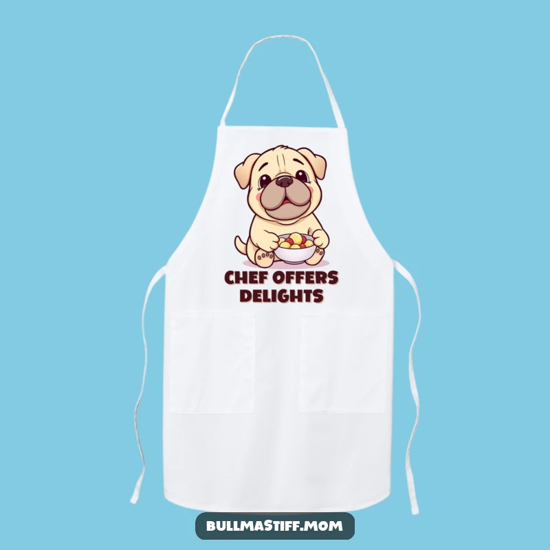 Funny Treat-Giving Bullmastiff Apron: Generous Kitchen Fun, Great Funny Gift