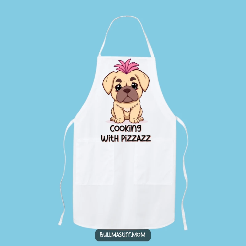 Funny Bullmastiff Apron: Diva Boa, Hilarious Glamour Chef Gift