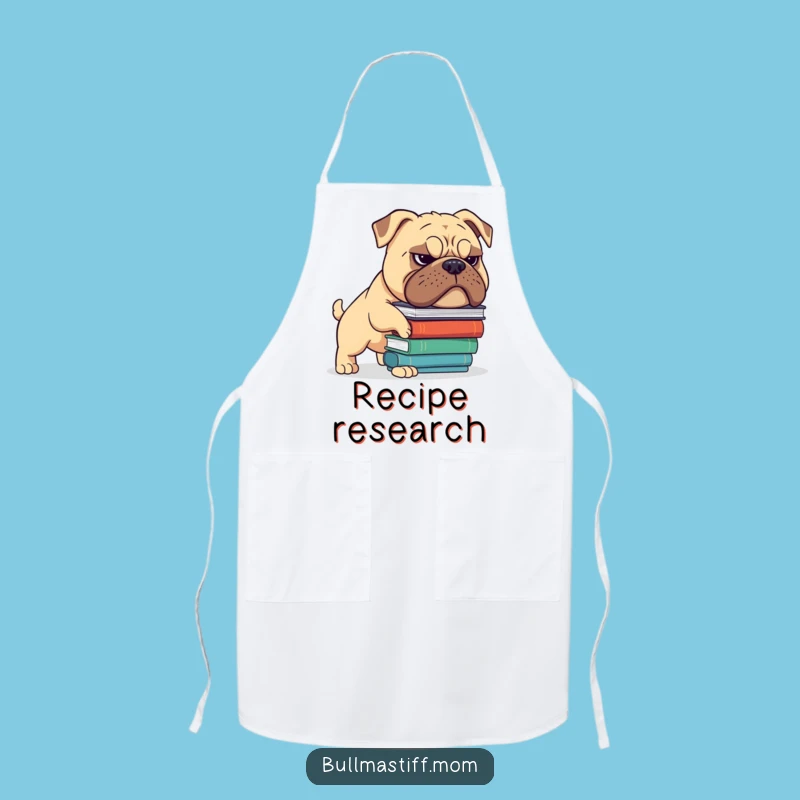 Funny Bullmastiff Book Balance Apron: Kitchen Scholar, Hilarious Dog Chef, Perfect Gift