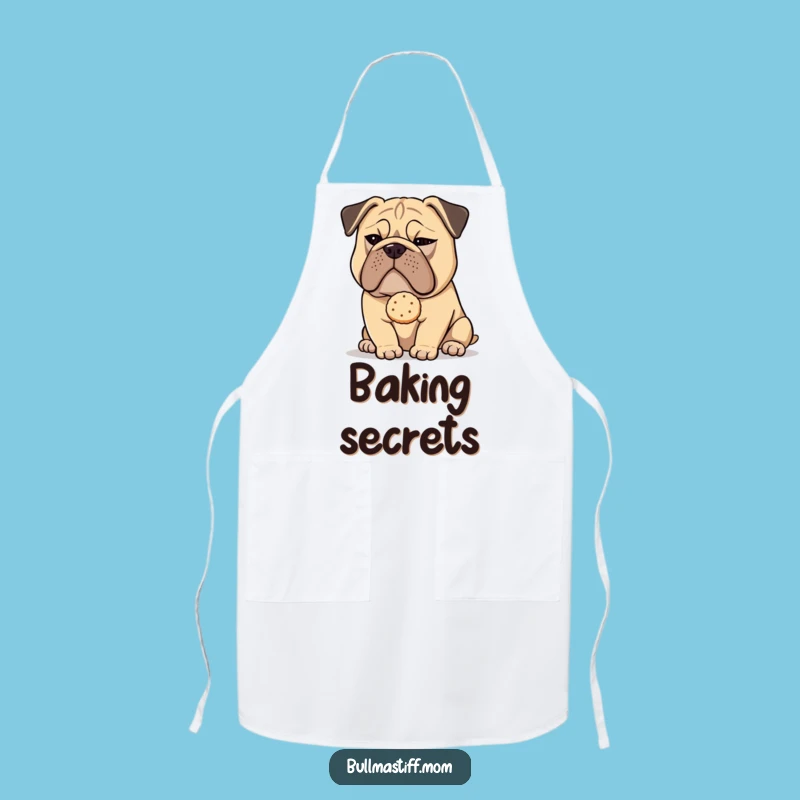 Funny Bullmastiff Tea Biscuit Chef Apron: Cook with Canine Charm