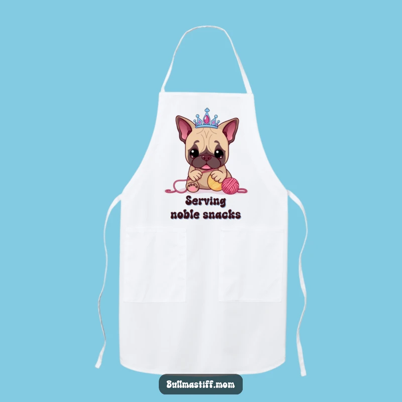 Funny Bullmastiff Tiara Apron: Chef's Delight for Dog Lovers and Kitchen Comedians