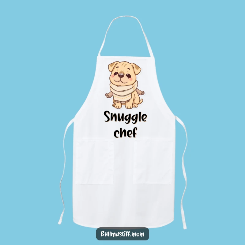 Funny Cozy Bullmastiff Apron: Kitchen Comfort, Hilarious Dog Chef, Perfect Gift