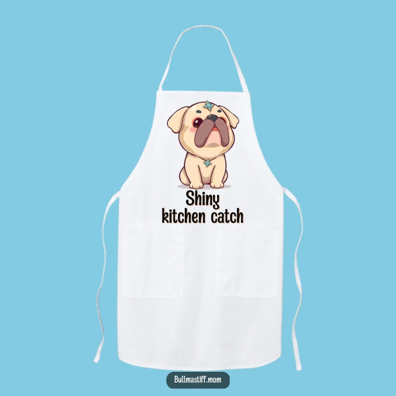 Funny Kawaii Bullmastiff Brooch Apron: Cute Kitchen Wear, Perfect Funny Gift