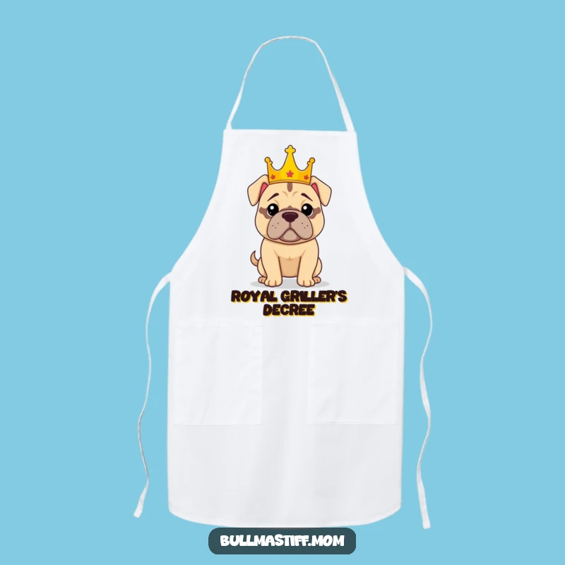Funny Royal Bullmastiff Dog Apron: Rule Your Kitchen Confidently!