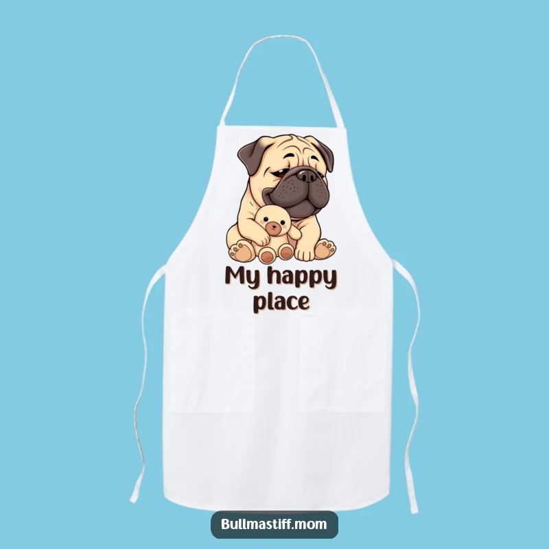 Cook with Comfort: Funny Bullmastiff Plush Toy Apron for Happy Bakers