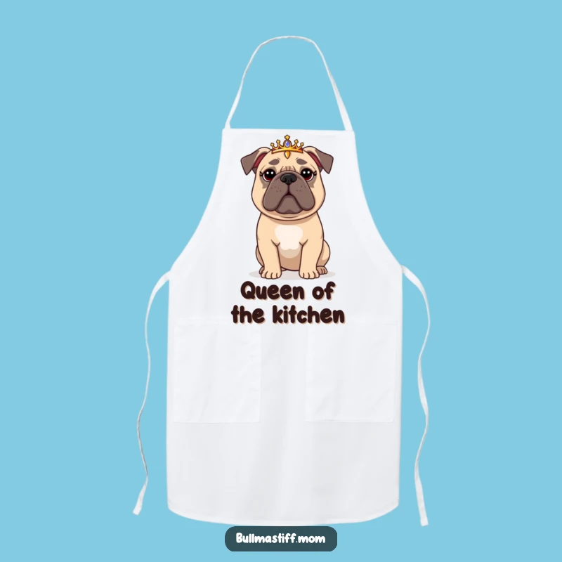 Funny Regal Bullmastiff Tiara Apron: Cook Like Royalty, a Hilarious Kitchen Gift