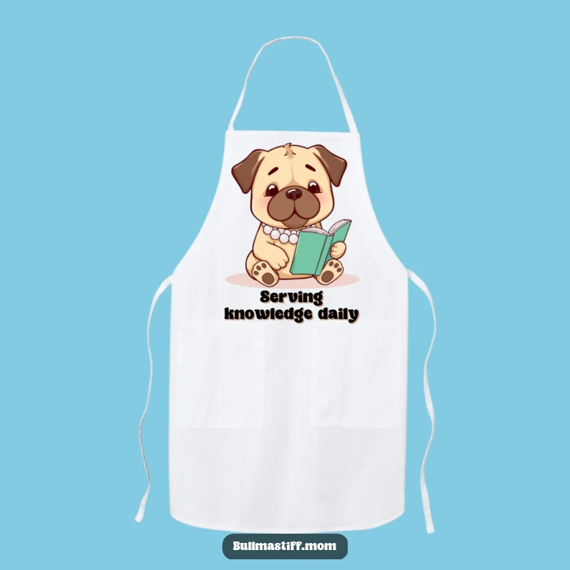 Funny Bullmastiff Apron: Pearl Necklace Chef Pup, Hilarious Cooking Gift for Dog Lovers