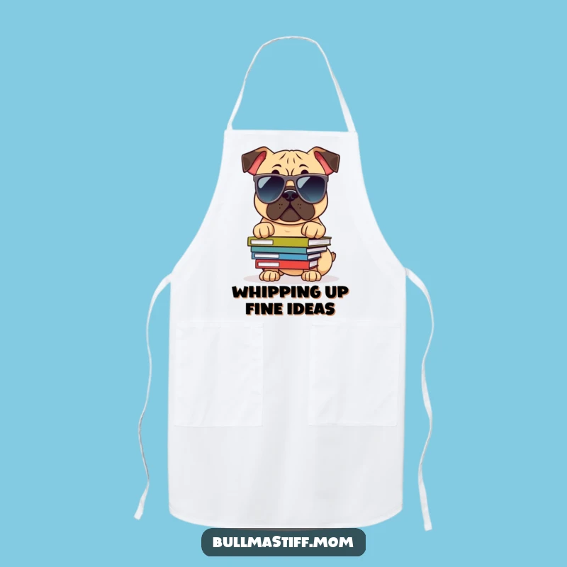 Funny Cool Bullmastiff Apron: Chef Dog with Shades, Kitchen Funny Gift