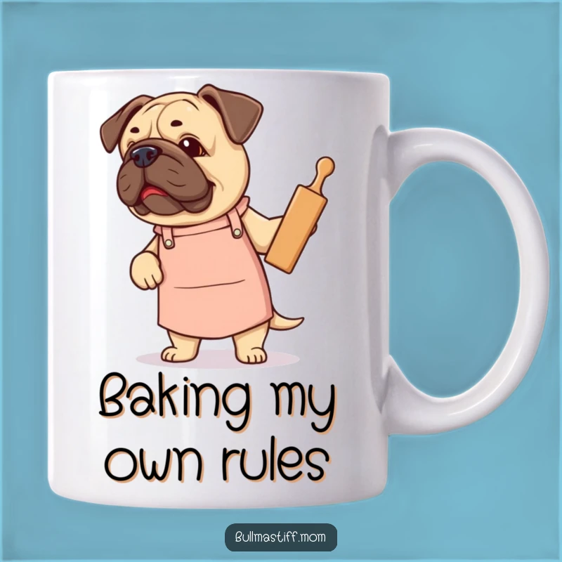 Funny Bullmastiff Baker Mug: Proud Pup With Rolling Pin Gift