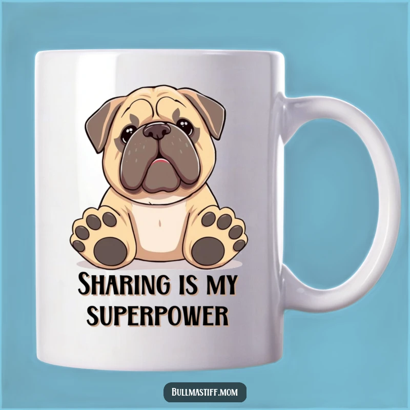 Funny Big Paws Bullmastiff Mug: Playful Dog Toy Gift, Perfect for Kind Pet Lovers!