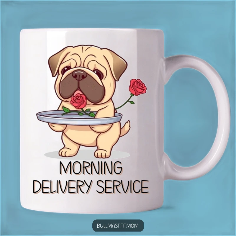 Funny Bullmastiff Rose Bearer Mug: Thoughtful Dog Lover Gift