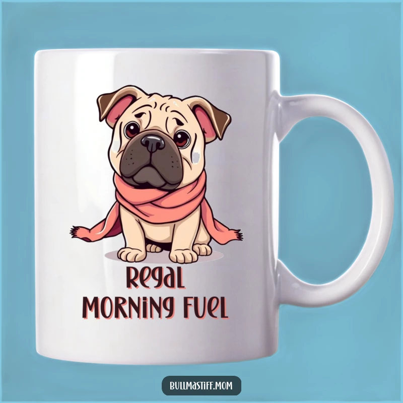 Funny Regal Bullmastiff Mug: Sophisticated Dog Lover Gift for Him
