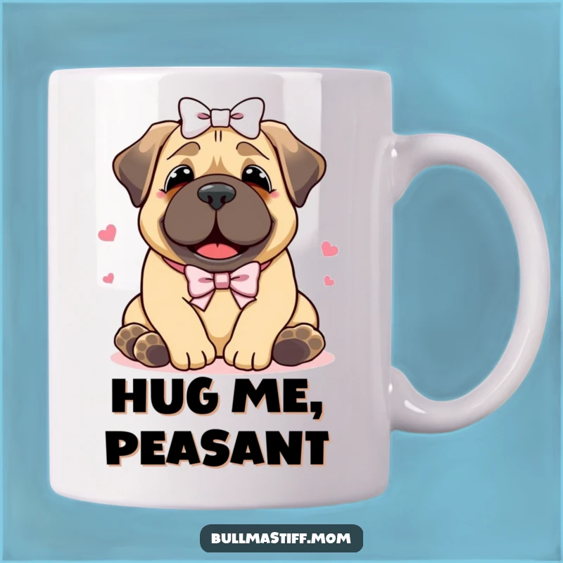Funny Happy Bullmastiff Hug Mug: Adorable Dog Lover Gift for Heartwarming Moments