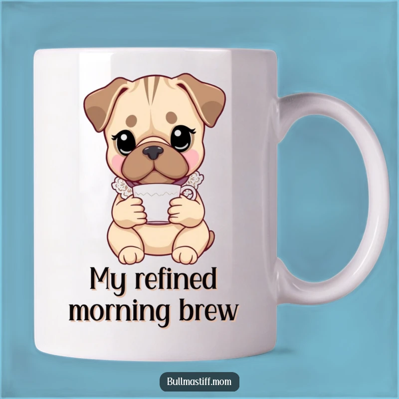 Funny Bullmastiff Teacup Holder Mug: Elegant Dog Lover Gift for Her
