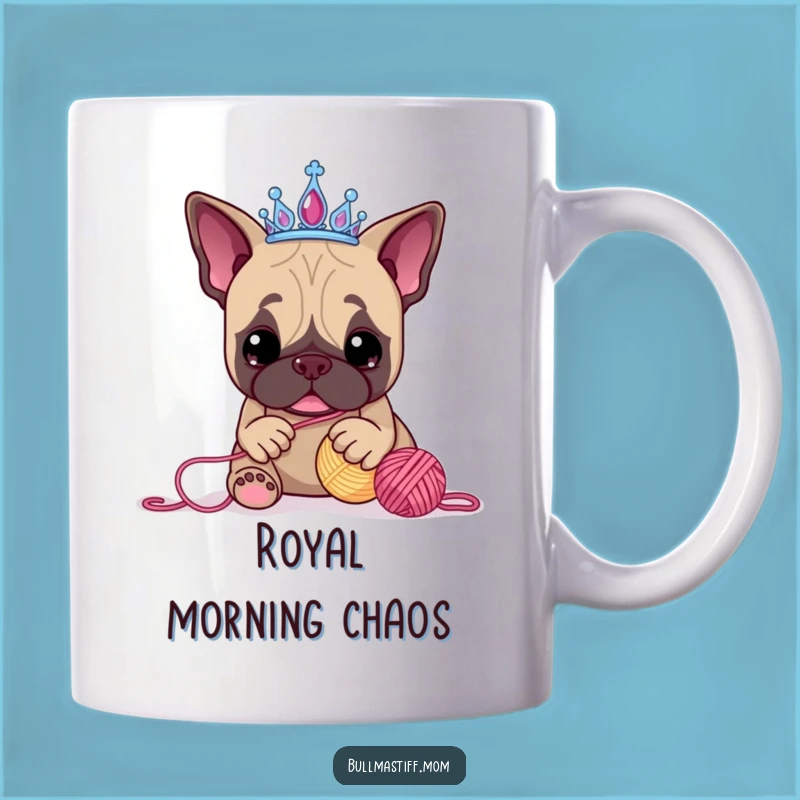 Funny Bullmastiff Tiara Mug: Adorable Dog Lover Gift for Playful Pup Fans