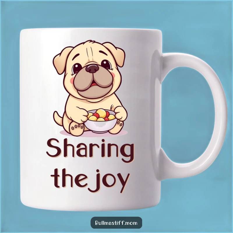 Funny Treat-Giving Bullmastiff Mug: Generous Dog Lover's Funny Gift