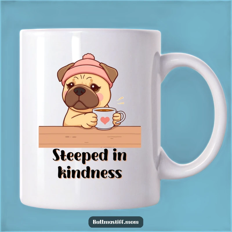 Cozy Bullmastiff Tea Lover Mug - Funny Warm Hat Dog Gift for Comfort