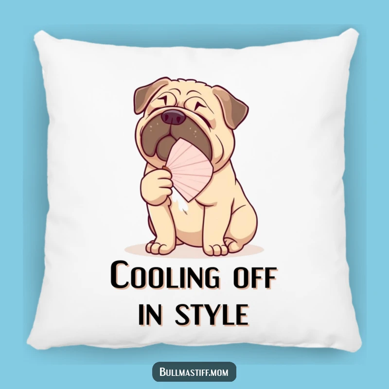 Comfy Funny Bullmastiff Fanning Pillow: Snuggle Up with Canine Class