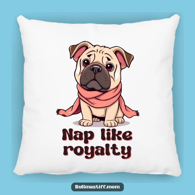 Funny Regal Bullmastiff Pillow: Majestic Dog Cushion for Comfort
