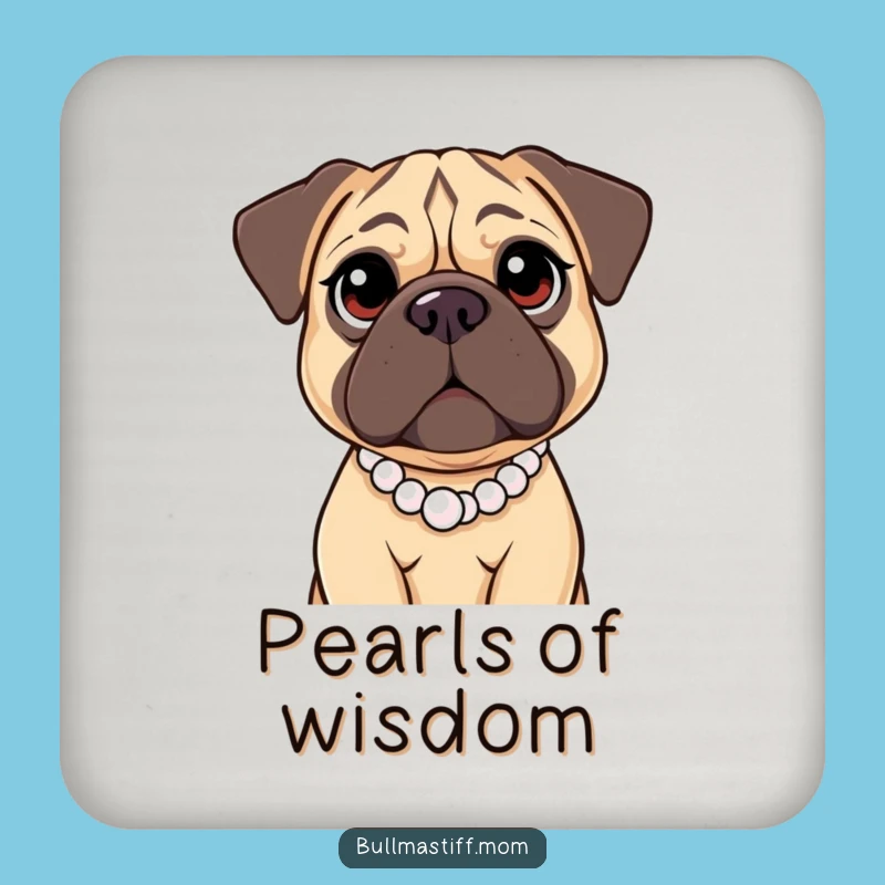 Funny Bullmastiff Pearl Drink Coasters: Protect Surfaces with Gentleness
