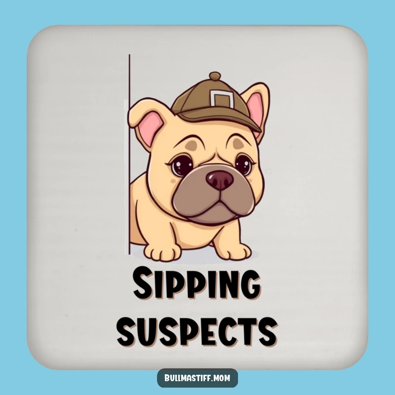 Funny Bullmastiff Detective Coaster - Protect Surfaces with Canine Charm Gift