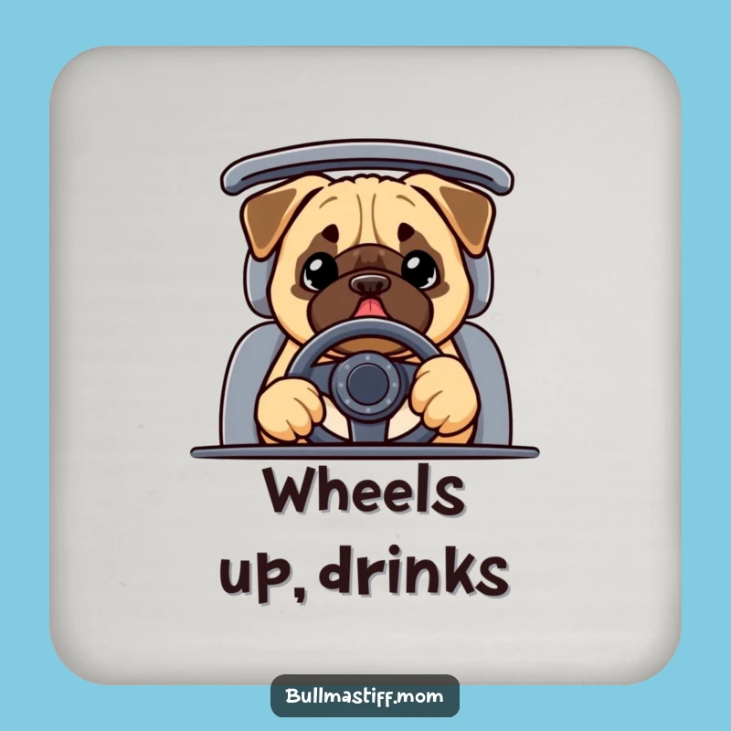 Funny Bullmastiff Drink Coasters: Protect Surfaces with Hilarious Dog Art