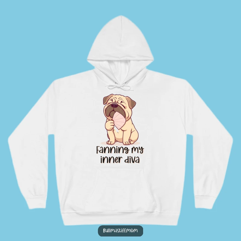 Cozy Funny Bullmastiff Fanning Hoodie: Warmth Meets Canine Sophistication