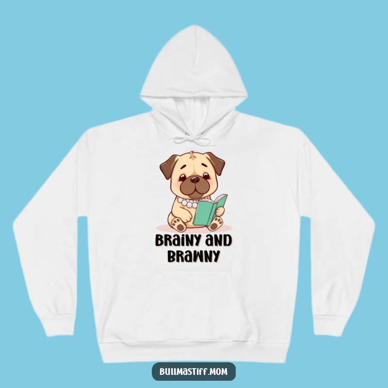 Cozy Funny Bullmastiff Hoodie: Pearl Necklace Reader, Warm & Hilarious Gift for Dog Lovers