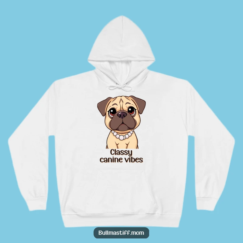 Cozy Funny Bullmastiff Pearl Hoodie: Gentle Giant Comfort