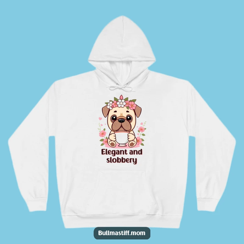 Cozy Funny Kawaii Bullmastiff Tea Hoodie: Regal Canine Comfort