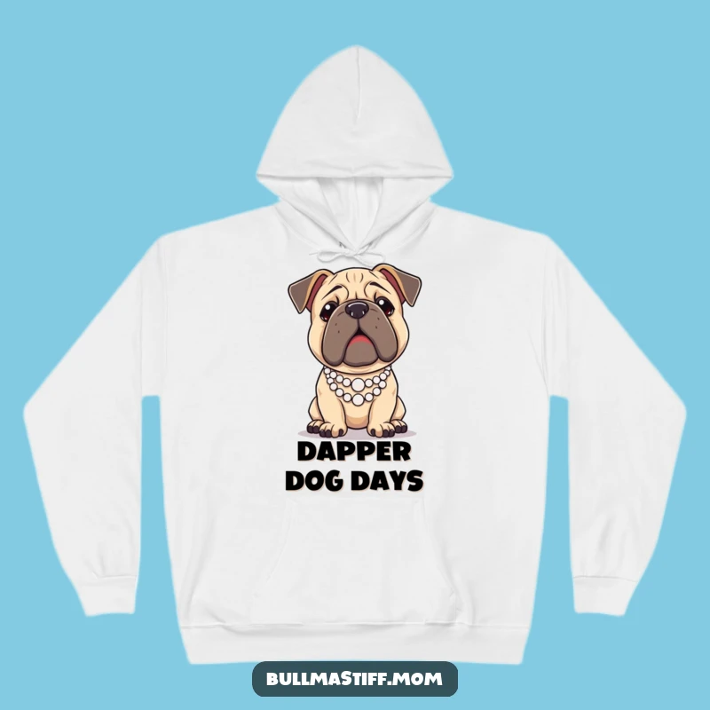 Cozy Funny Regal Bullmastiff Pearl Hoodie: Warmth Meets Canine Elegance