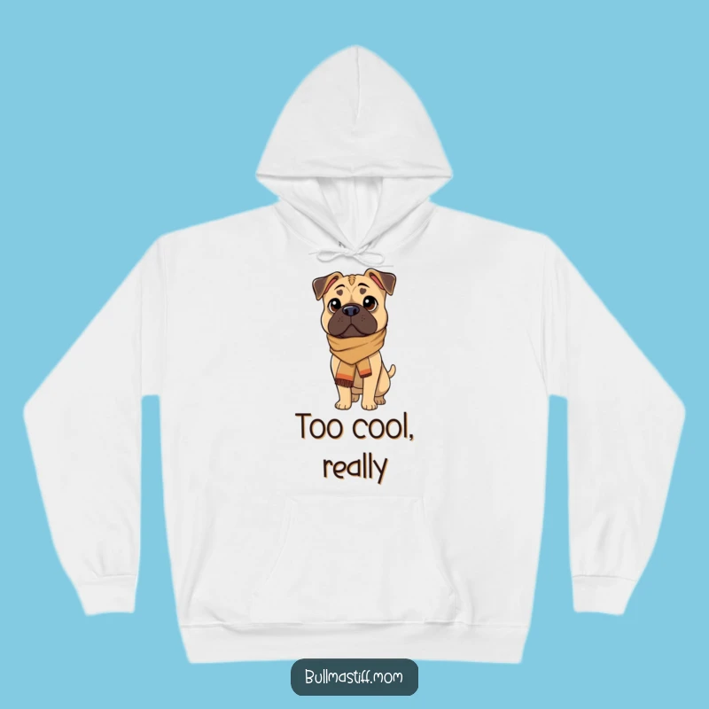 Funny Bullmastiff Scarf Hoodie: Cozy Up in Sophisticated Canine Comfort
