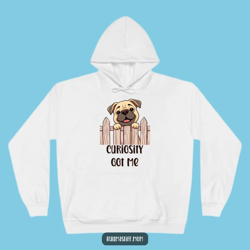 Funny Curious Bullmastiff Hoodie - Cozy Peeking Dog Sweatshirt, a Hilarious Surprise Gift