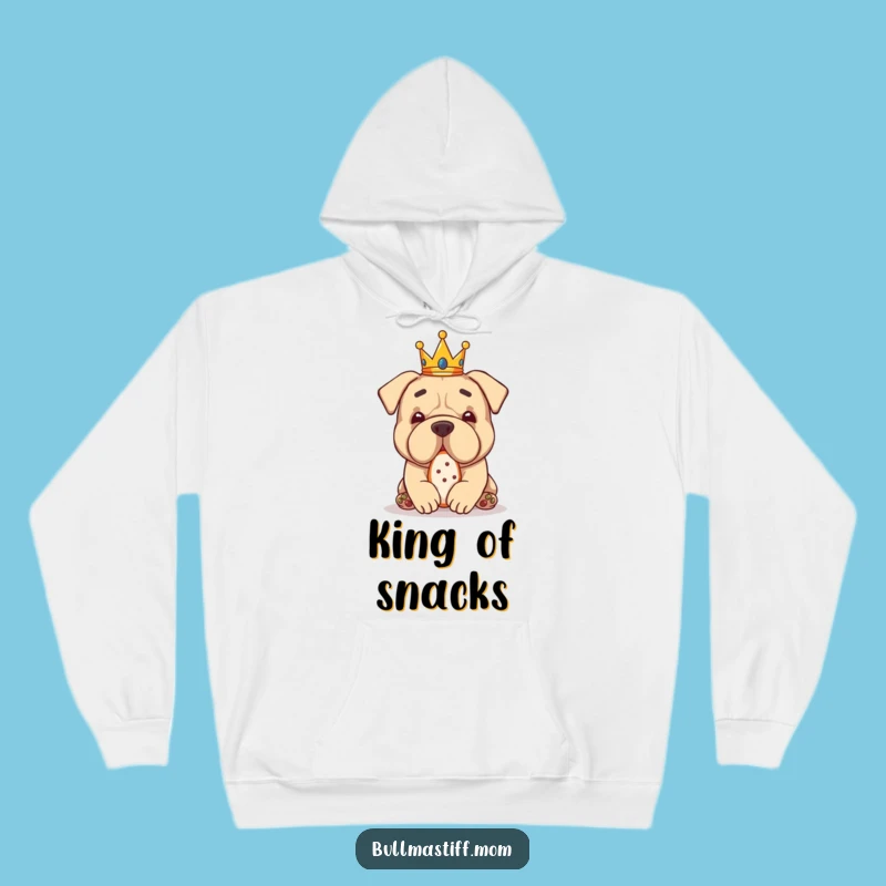 Funny Bullmastiff Crown Treat Hoodie: Cozy Royal Dog Gift