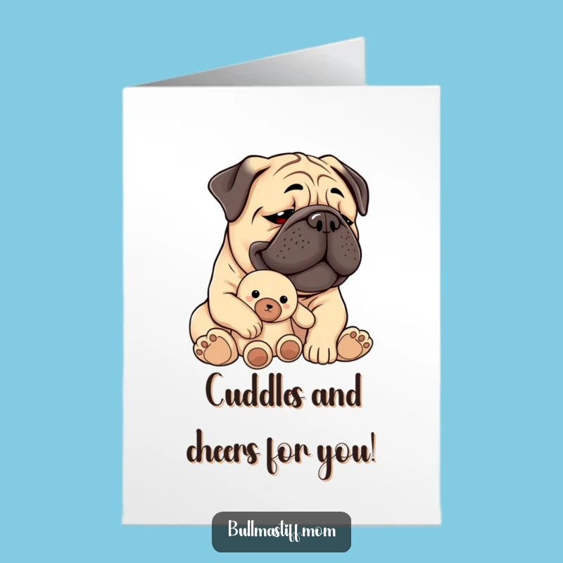 Free Printable Congrats Card: Cherished Bullmastiff Plush - Humorous Downloadable Gift