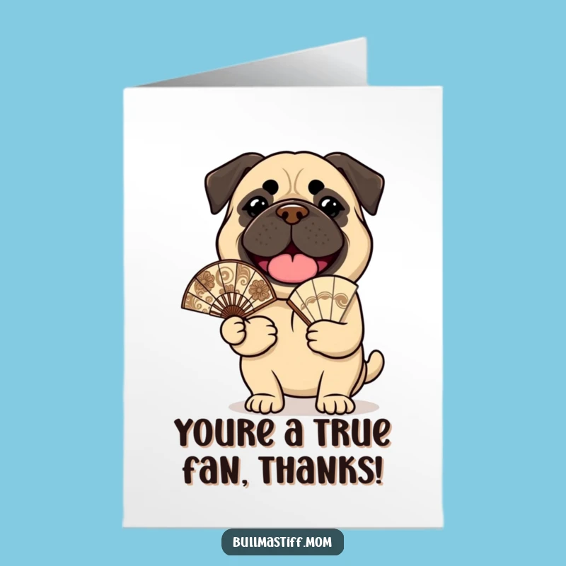 Free Printable Thank You Card: Bullmastiff Fan, Chic Grateful Gift