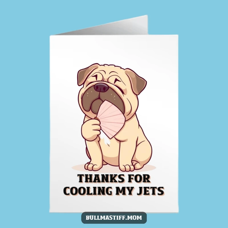 Free Printable Thank You Card: Chic Bullmastiff Fan - Funny Downloadable Gift