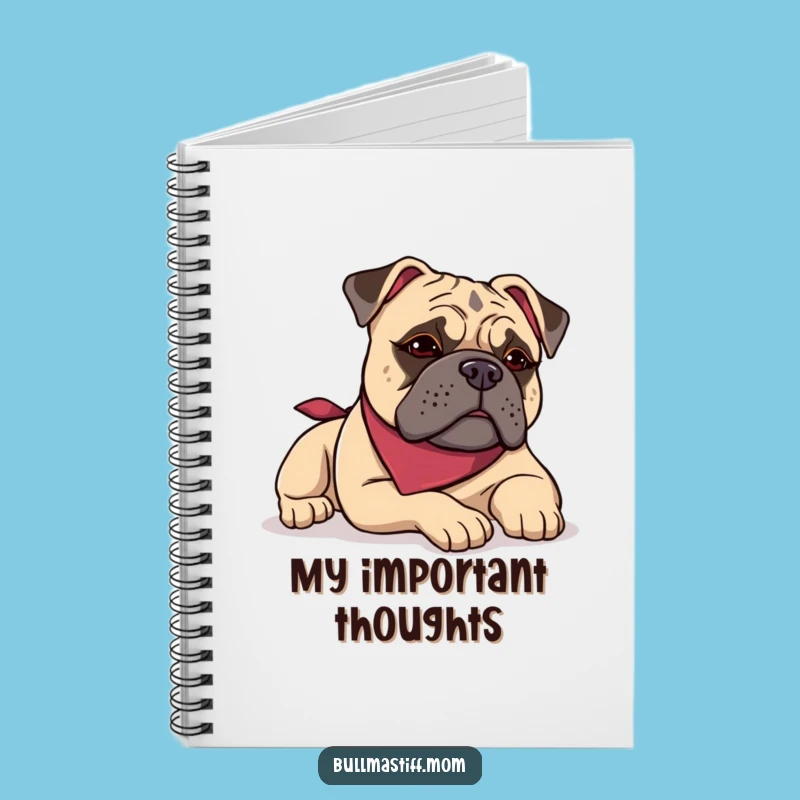 Funny Bullmastiff Bandana Notebook: Dog Lover Journal, Hilarious Gift for Writers!
