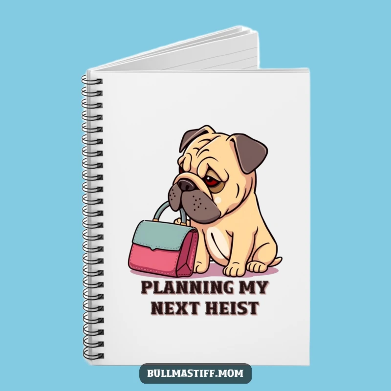 Funny Bullmastiff Handbag Notebook: Dainty Purse, Thoughtful Style - Jot Down Ideas Gift!