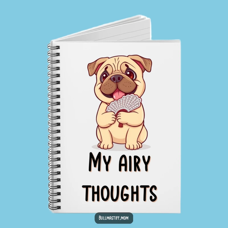 Funny Bullmastiff Lace Fan Notebook: Jot Down Ideas with Doggy Whimsy