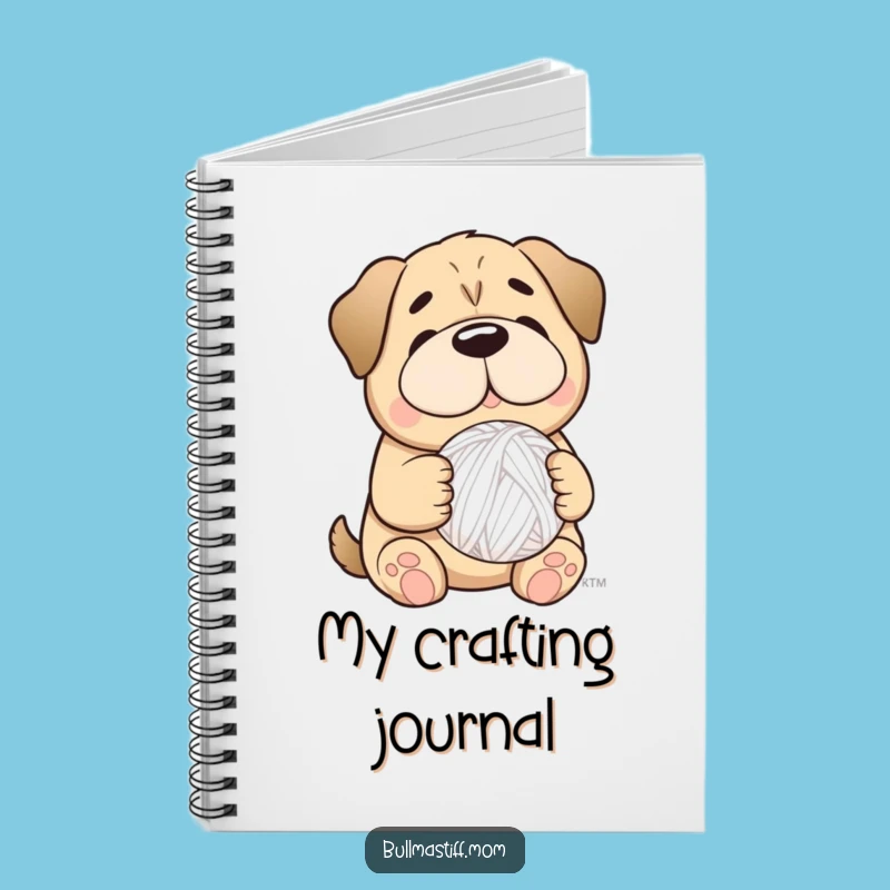 Funny Bullmastiff Notebook: Jot Down Ideas with a Crafty Canine Pal