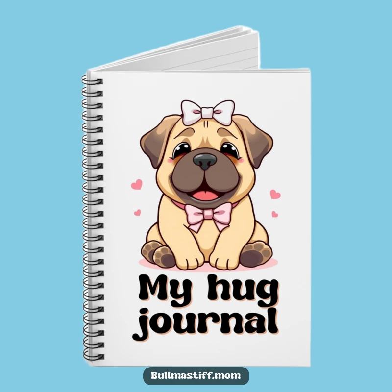 Funny Bullmastiff Hug Notebook: Journal Your Joyful Thoughts with Pup Charm