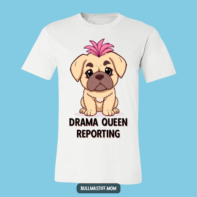 Funny Diva Bullmastiff T-Shirt: Boa Pose, Hilarious Glamour Tee Gift