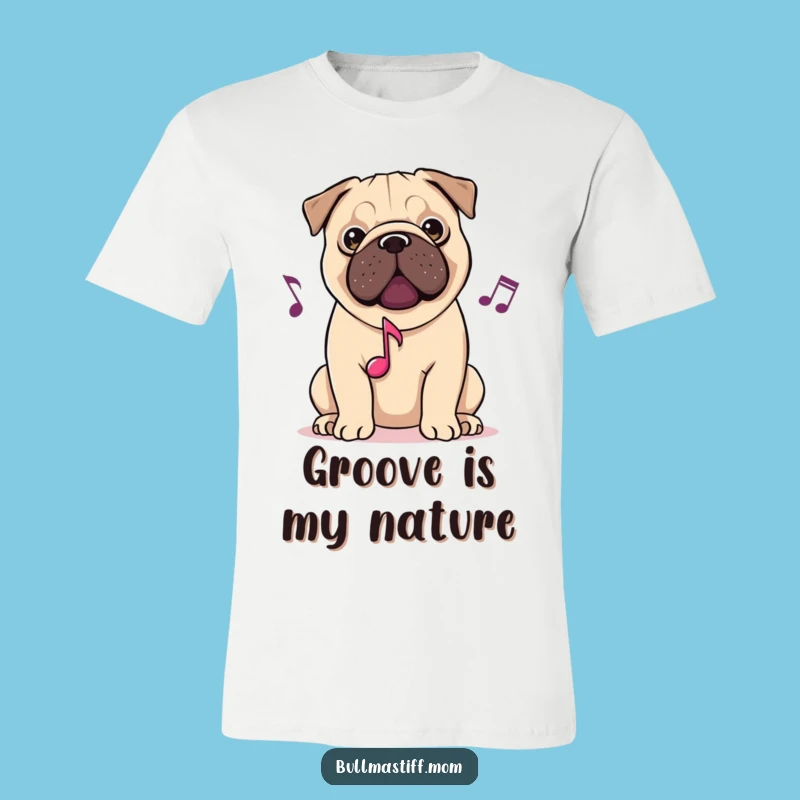 Funny Musical Bullmastiff Dog T-Shirt: Rock Out with Your Pup!