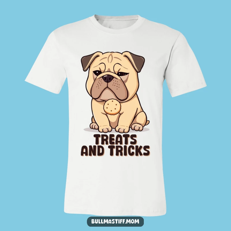 Funny Sly Bullmastiff Tea Biscuit Tee: Cheeky Dog Apparel and Gift