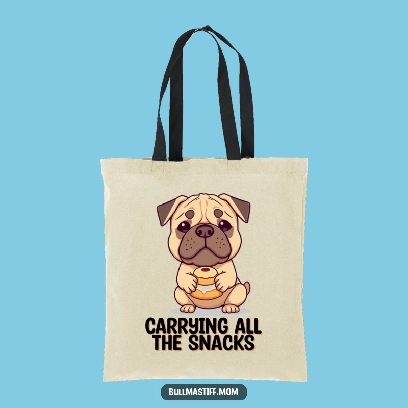Funny Bullmastiff Pastry Tote Bag: Stylish Dog Lover's Funny Gift Accessory