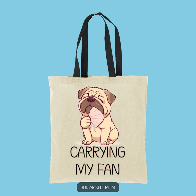 Stylish Funny Bullmastiff Fanning Tote Bag: Carry Your Essentials with Class