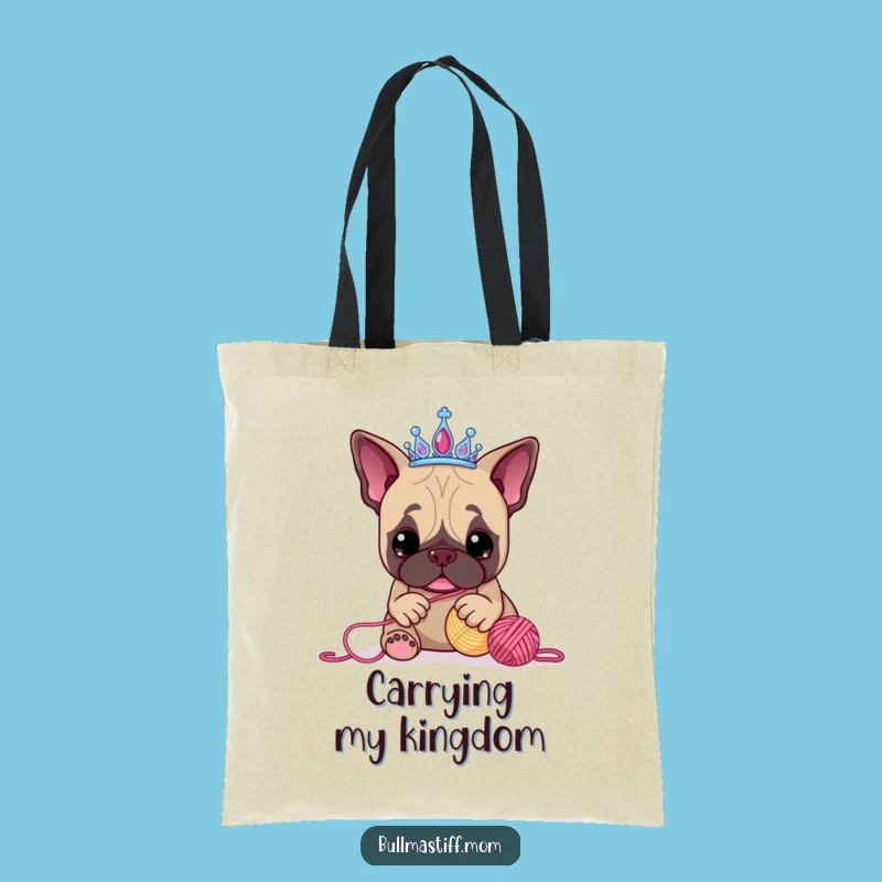 Funny Bullmastiff Tiara Tote Bag: Stylish Accessory for Dog Lovers on the Go
