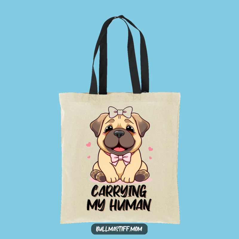 Funny Bullmastiff Hug Tote Bag: Carry Your Love for Adorable Dogs Everywhere