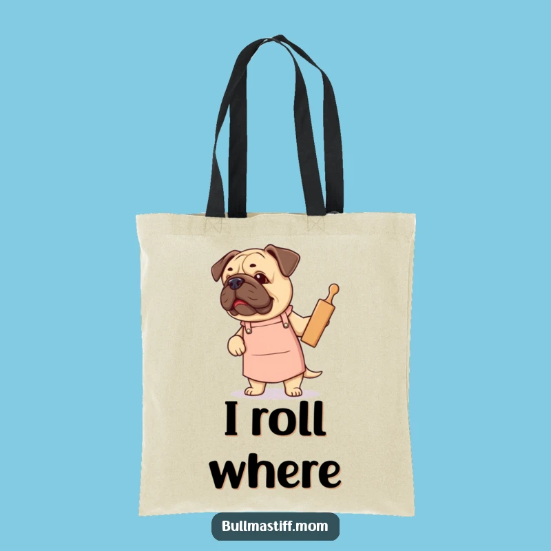 Funny Bullmastiff Baker Tote Bag: Carry Your Dough and Dreams!